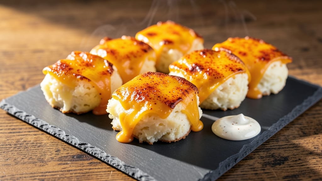 Baked Mashed Potato Bites Recipe: Crispy Lattice Crown Over Creamy Cheese Center