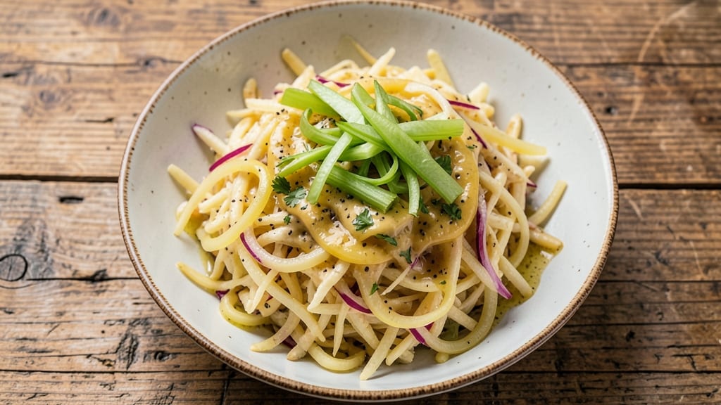 Amish Shredded Potato Salad Recipe: Mayonnaise-Free Crunch With Celery Bites
