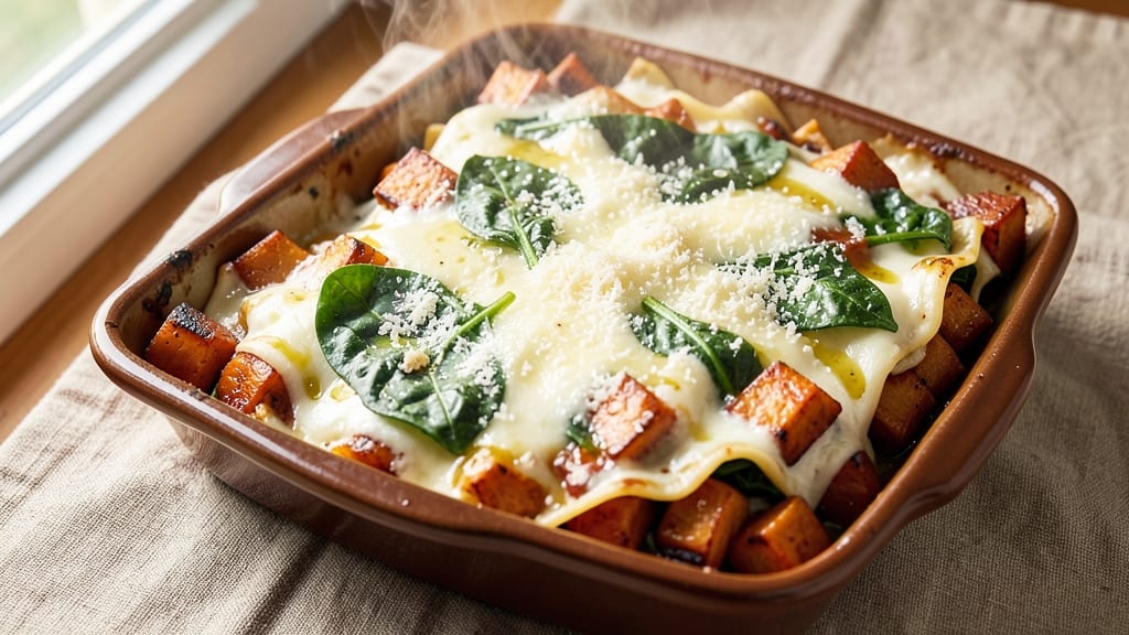 Spinach Sweet Potato Lasagna Recipe: Layers of Earthy Sweetness and Melty Cheese