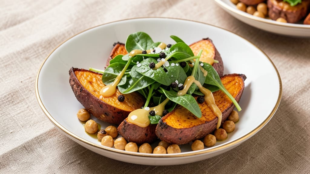 Vegan Sweet Potato and Spinach Recipe: Earthy Roasted Sweetness With Silky Greens