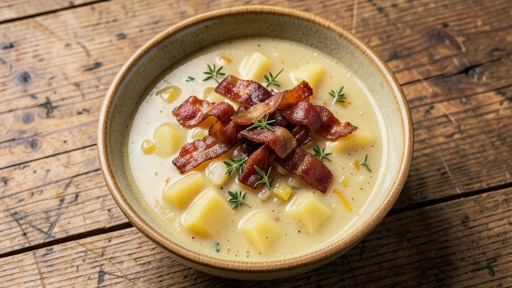 Bear Creek Cheddar Potato Soup Recipe: Velvety Cheese Swirls and Crispy Bacon Topping