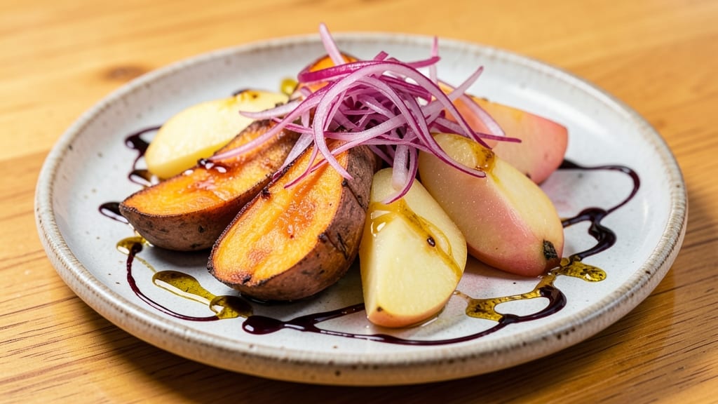 Sweet Potato, Pear, and Red Onion Recipe: Caramelized Sweetness With Bright Onion Crunch