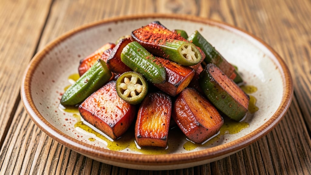 Sweet Potato and Okra Recipe: Smoky Spiced Roast With Charred Edges