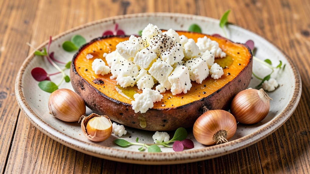 Baked Sweet Potato Feta Recipe: Crispy Top, Melty Cheese One-Pan Magic