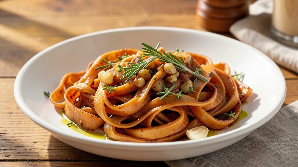 Sweet Potato Fettuccine Recipe: Velvety Noodles With Roasted Sweetness