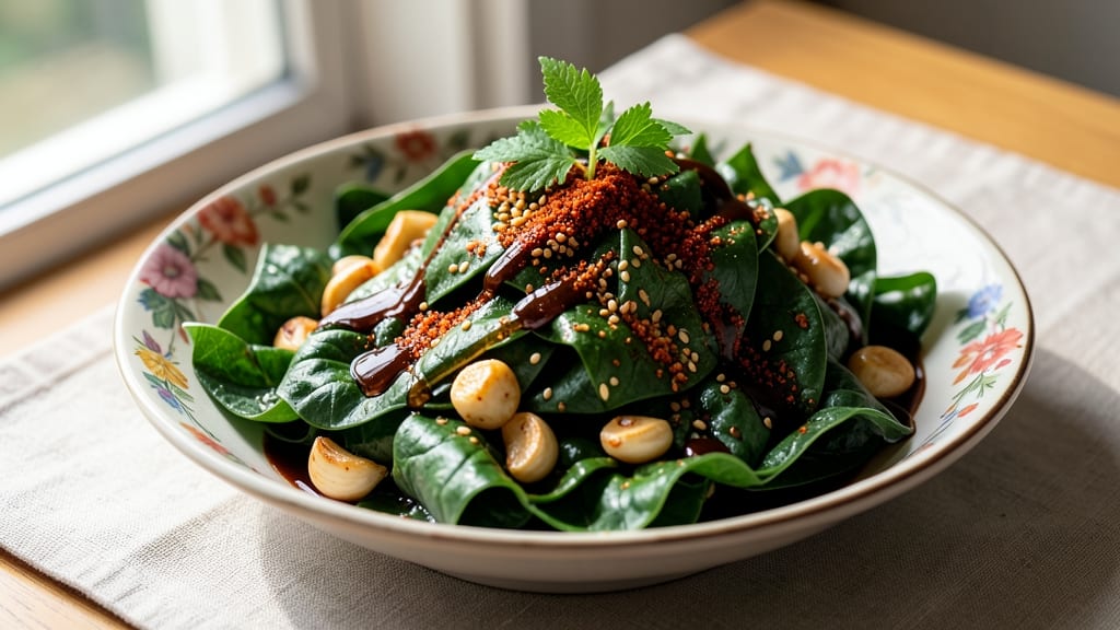 Sweet Potato Leaves Recipe Korean: Spicy Sesame Stir-Fry with Crunchy Texture
