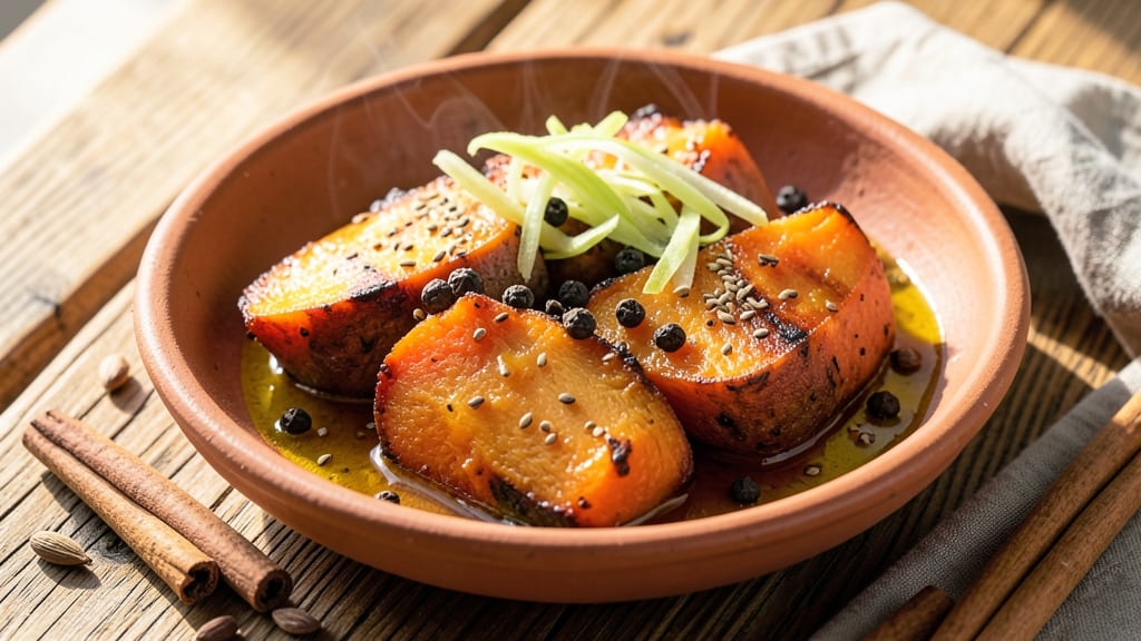 Ayurvedic Sweet Potato Recipe: Golden Caramelized with Turmeric and Cumin
