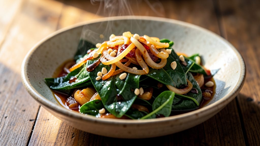 Filipino Sweet Potato Leaves Recipe: Savory Ube-Inspired Stir-Fry with Garlic Crisp