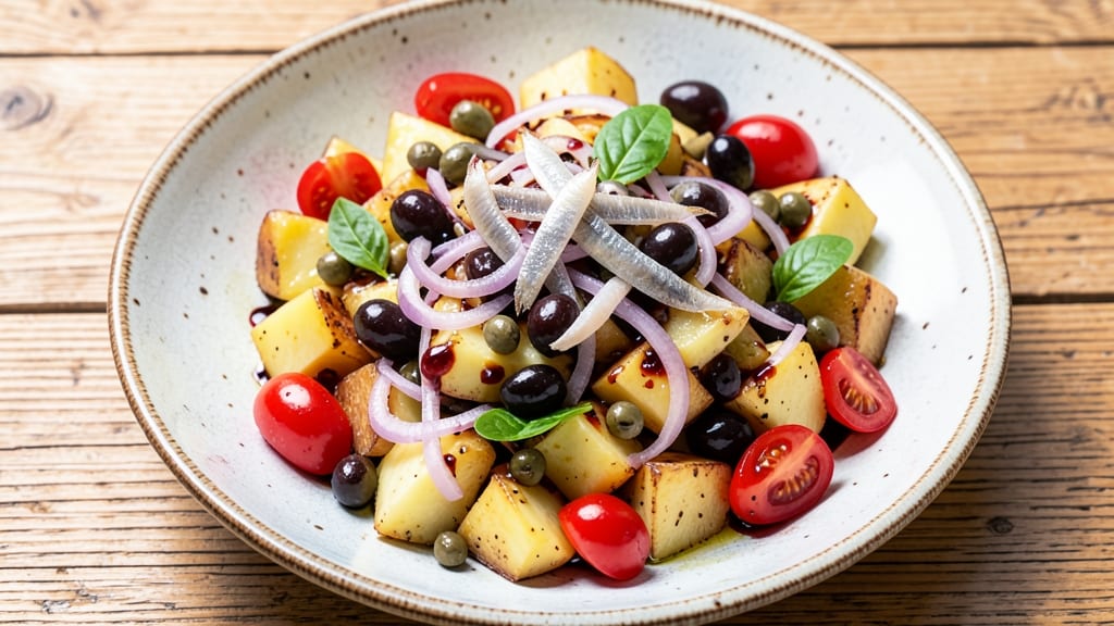 Antipasto Potato Salad Recipe: Bold Italian Flavors With Crunchy Toppings