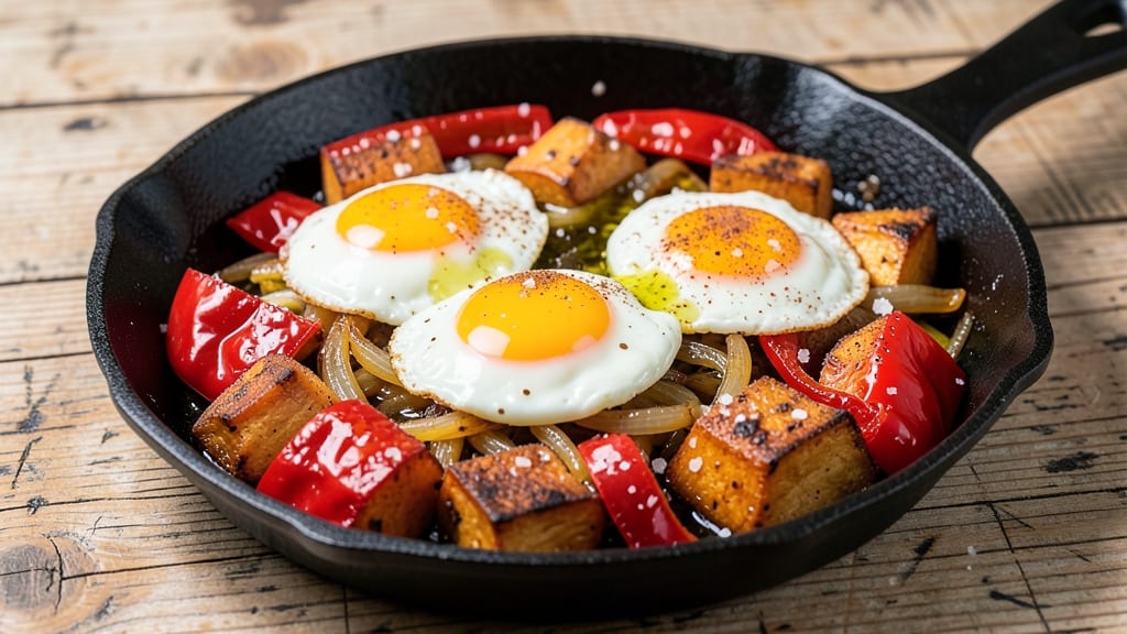 Sweet Potato Breakfast Skillet Recipe: Savory-Sweet Hash With Crispy Egg Whites