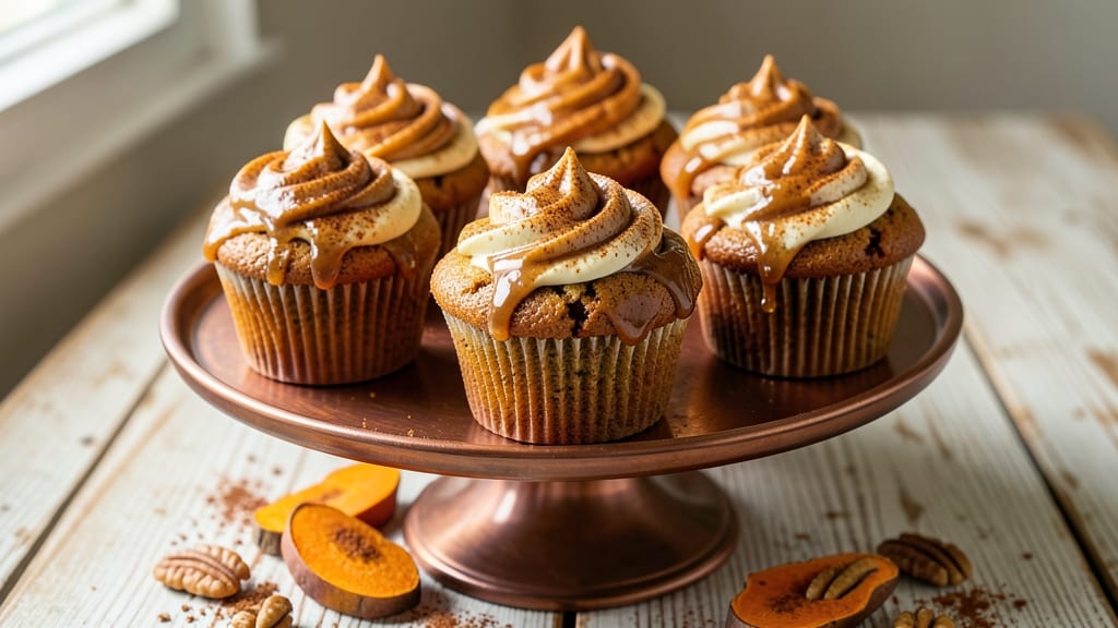 Sweet Potato Pie Cupcakes Recipe: Mini Dessert Bites with Crispy Lattice Crowns