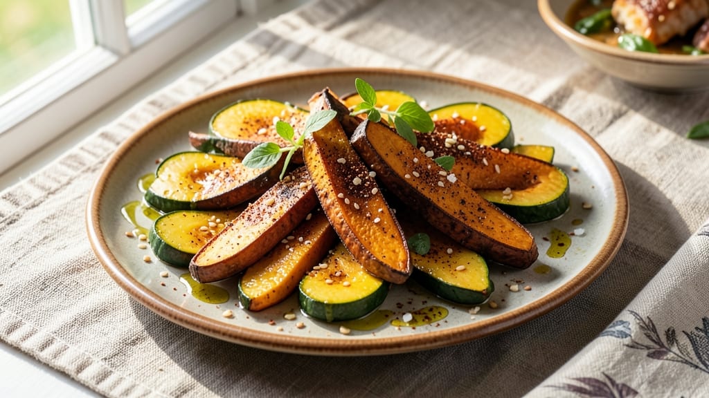 Sweet Potato and Summer Squash Recipe: Caramelized Sweetness Meets Herbed Crunch
