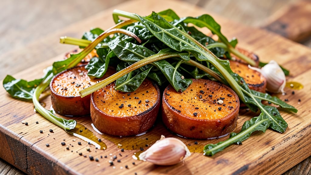 Sweet Potato and Swiss Chard Recipe: Roasted Sweetness With Earthy Greens