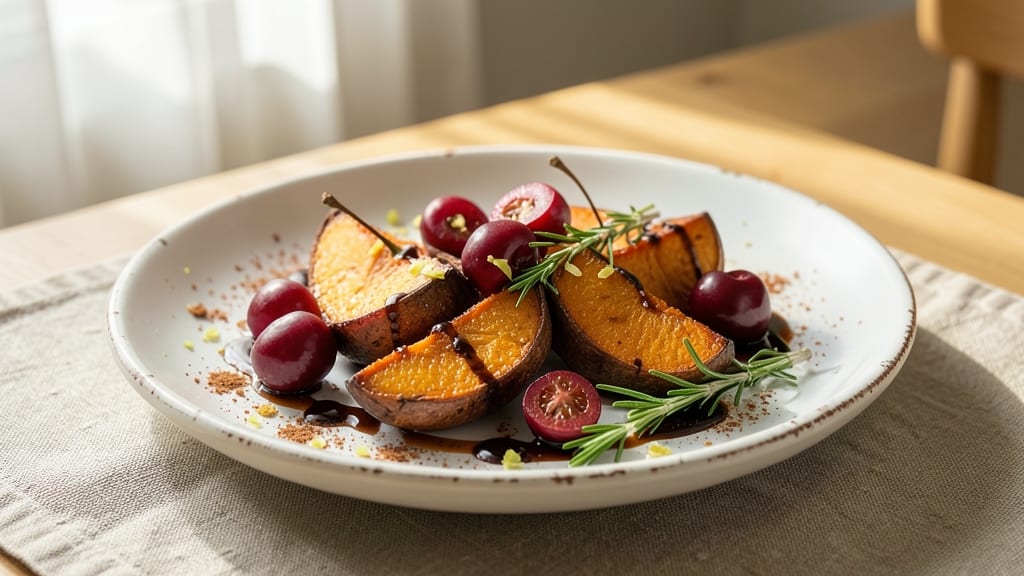 Sweet Potato and Cherry Recipe: Spiced Roast with Tangy Fruit Glaze