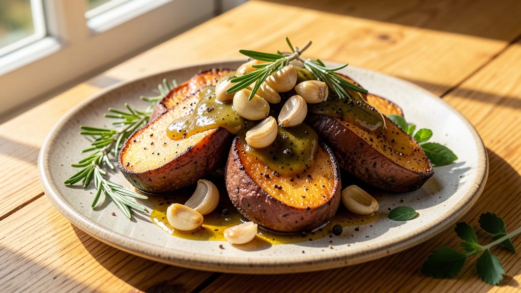 Sweet Potato Garlic Recipe: Roasted Crunch Meets Savory Sweetness