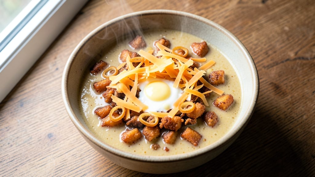 Baked Potato Soup Recipe Using Frozen Hash Browns: Thick, Rustic Texture Without Mashing
