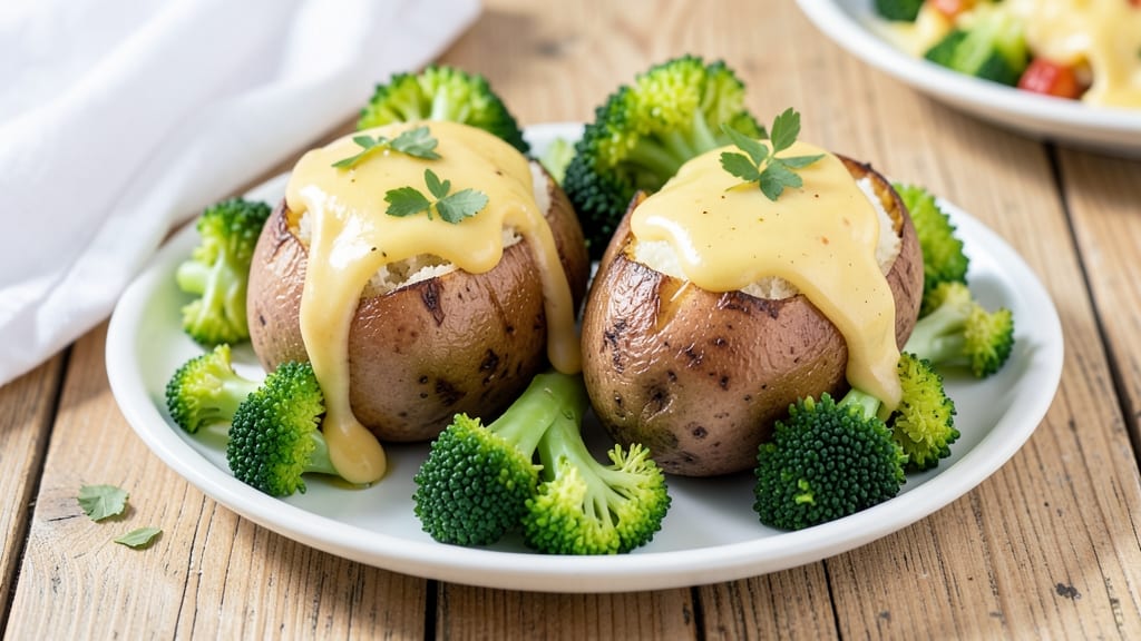 Baked Potato With Broccoli and Cheese Sauce Recipe: One-Pan Cheesy Crunch and Creamy Mash