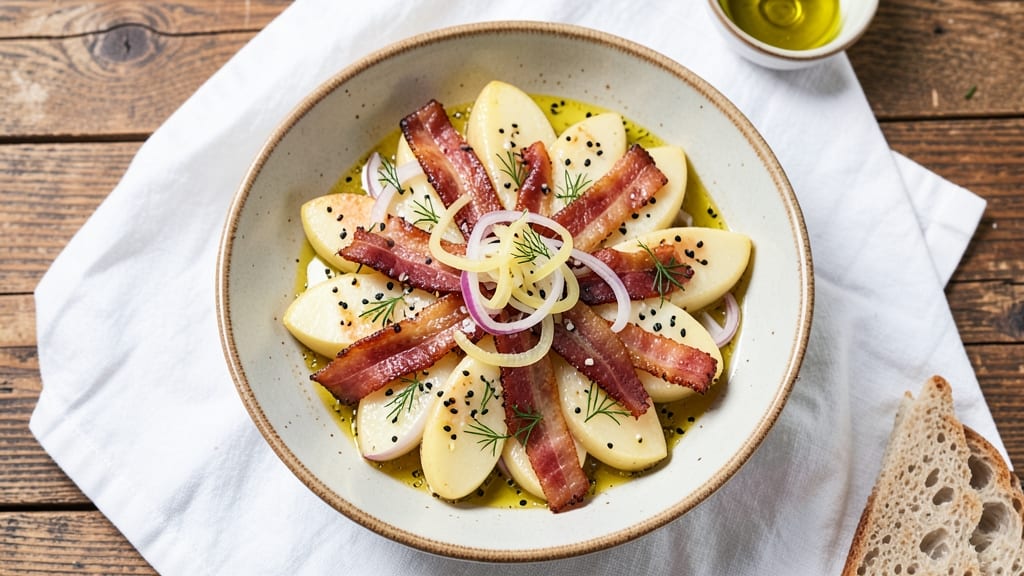 Anne Burrell's German Potato Salad Recipe: Crispy Bacon and Mustard-Vinegar Crunch