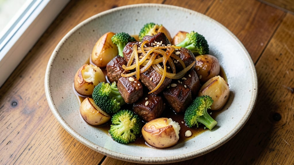 Beef Broccoli and Potato Recipe: One-Pan Hearty Dinner With Caramelized Flavors
