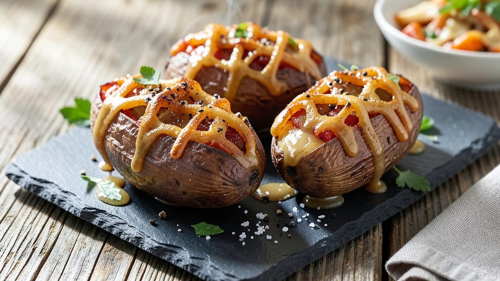 Baked Redskin Potatoes Recipe: Crispy Lattice Crown Over Velvety Sweet Potato Filling
