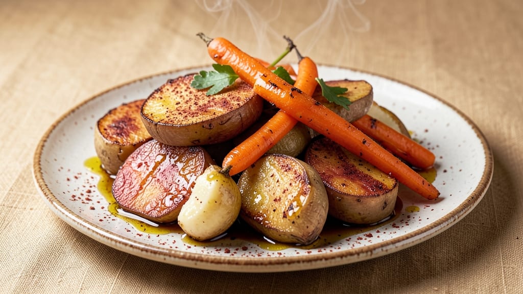 Turnip, Sweet Potato, and Carrot Recipe: Triple-Veggie Roast With Caramelized Sweetness
