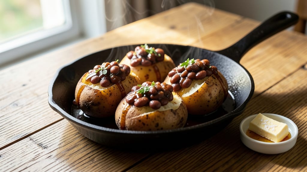 Baked Potato With Baked Beans Recipe: Smoky-Sweet Topping Harmony in One Pan