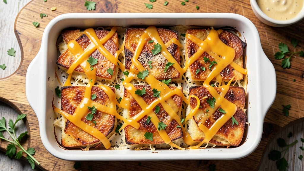 Baked Potato Squares Recipe: Crispy Cheese-Crusted Comfort in One Pan