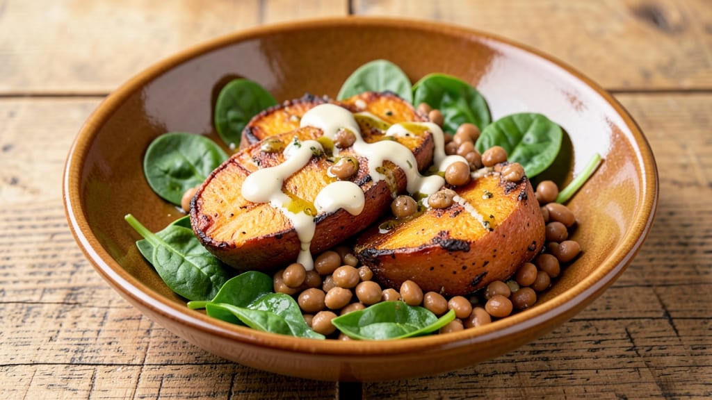 Sweet Potato Lentils Spinach Recipe: Hearty Vegan Bowl With Earthy Depth