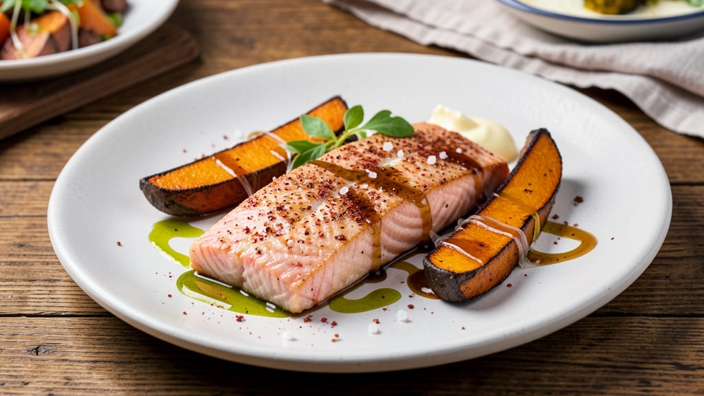 American Journey Salmon & Sweet Potato Recipe: Pan-Seared Richness With Maple-Glazed Spuds